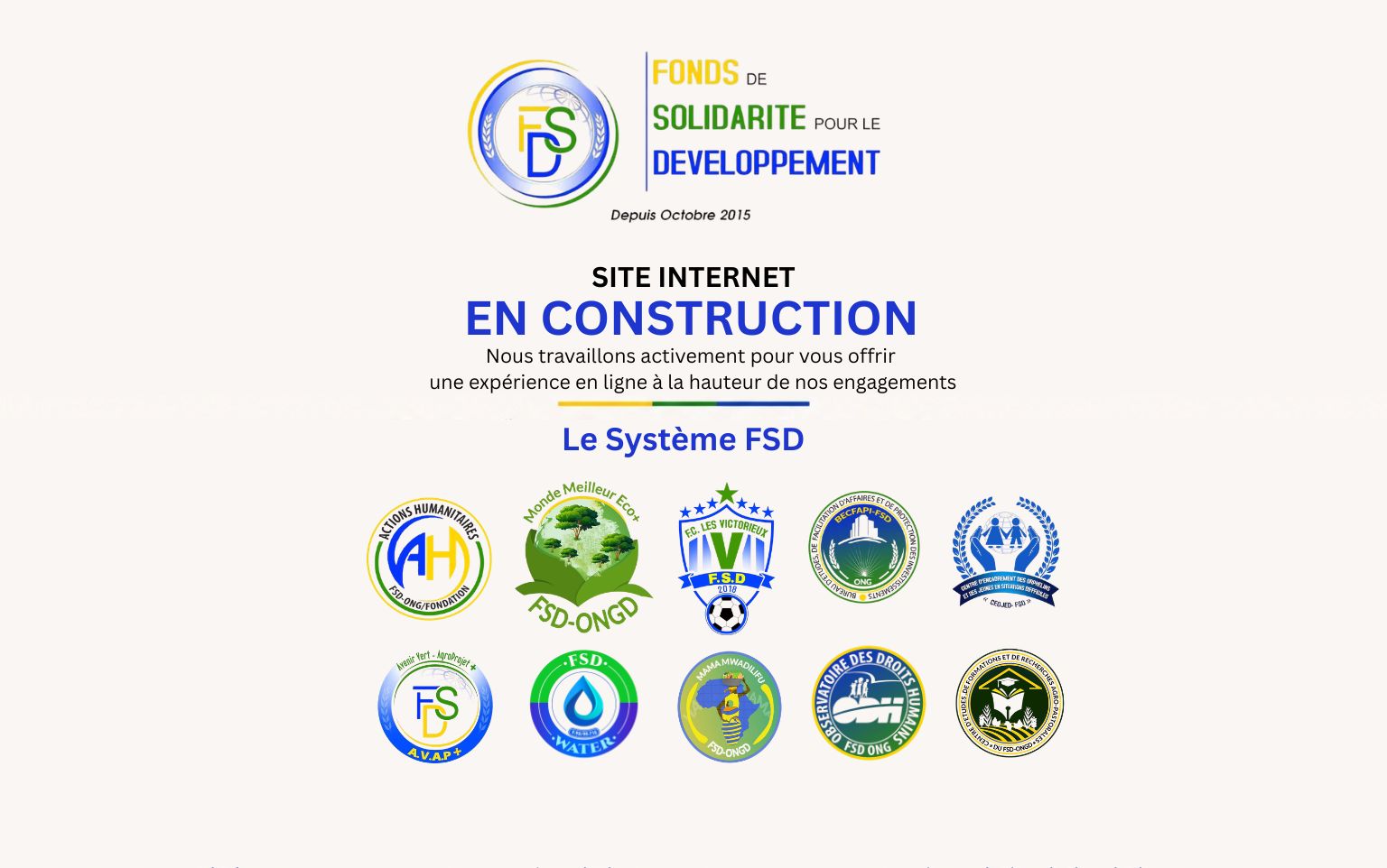 Panneau d'affichage du Fonds de Dotation — visuel institutionnel